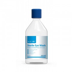 BLUE DOT Sterile Eye Wash 250ml, Case of 10